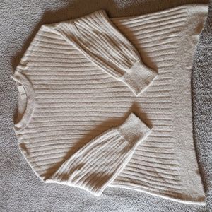 NWT Aerie Oversized Fuzzy Buttercream Crew Sweater in Cream